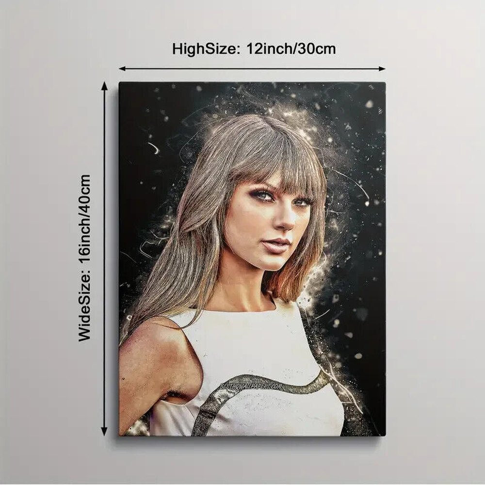 Artist Rendition of Taylor Swift Canvas Print Framed 12" x 16" NEW! Style Your Walls